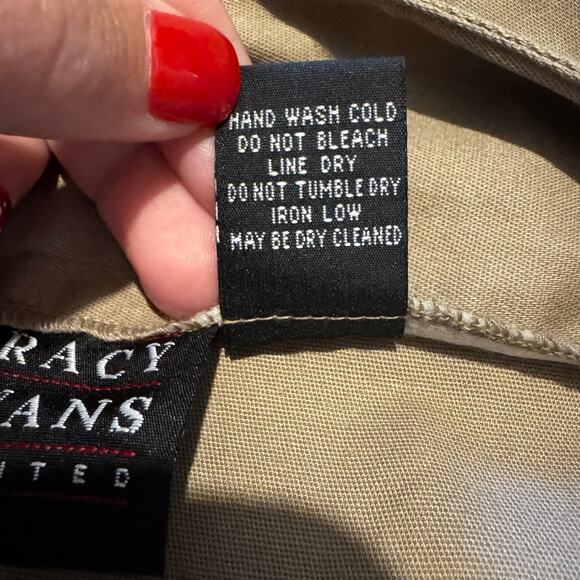 Vintage Deadstock Tracey Evans Limited Stretch Belted Mini Skirt Khaki Y2K 11 - Picture 5 of 6